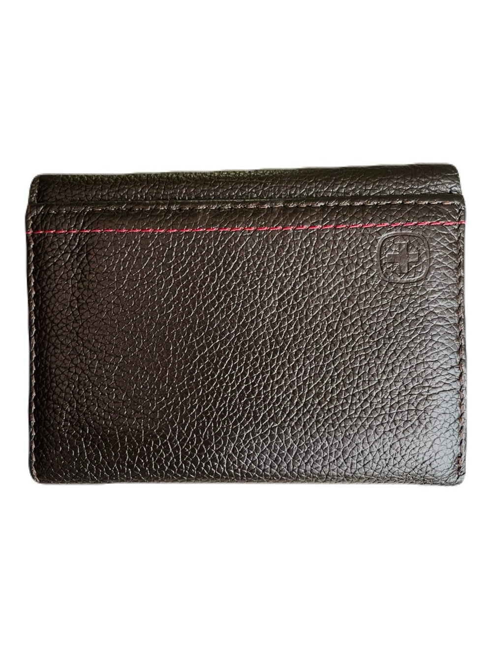 SwissGear Brown Leather Tri-Fold Wallet